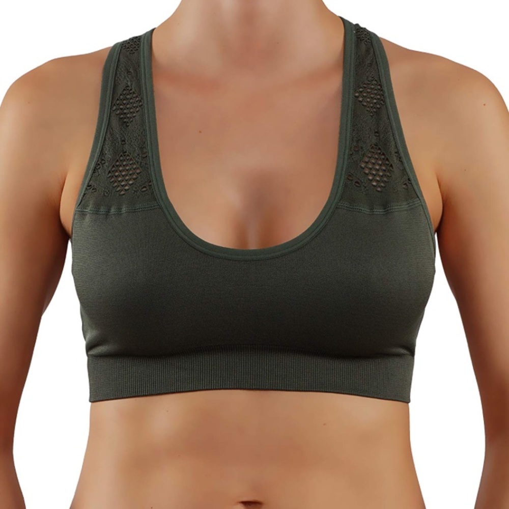 Olive green sports breathable racerback